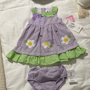 Two piece dress and shorts 18M